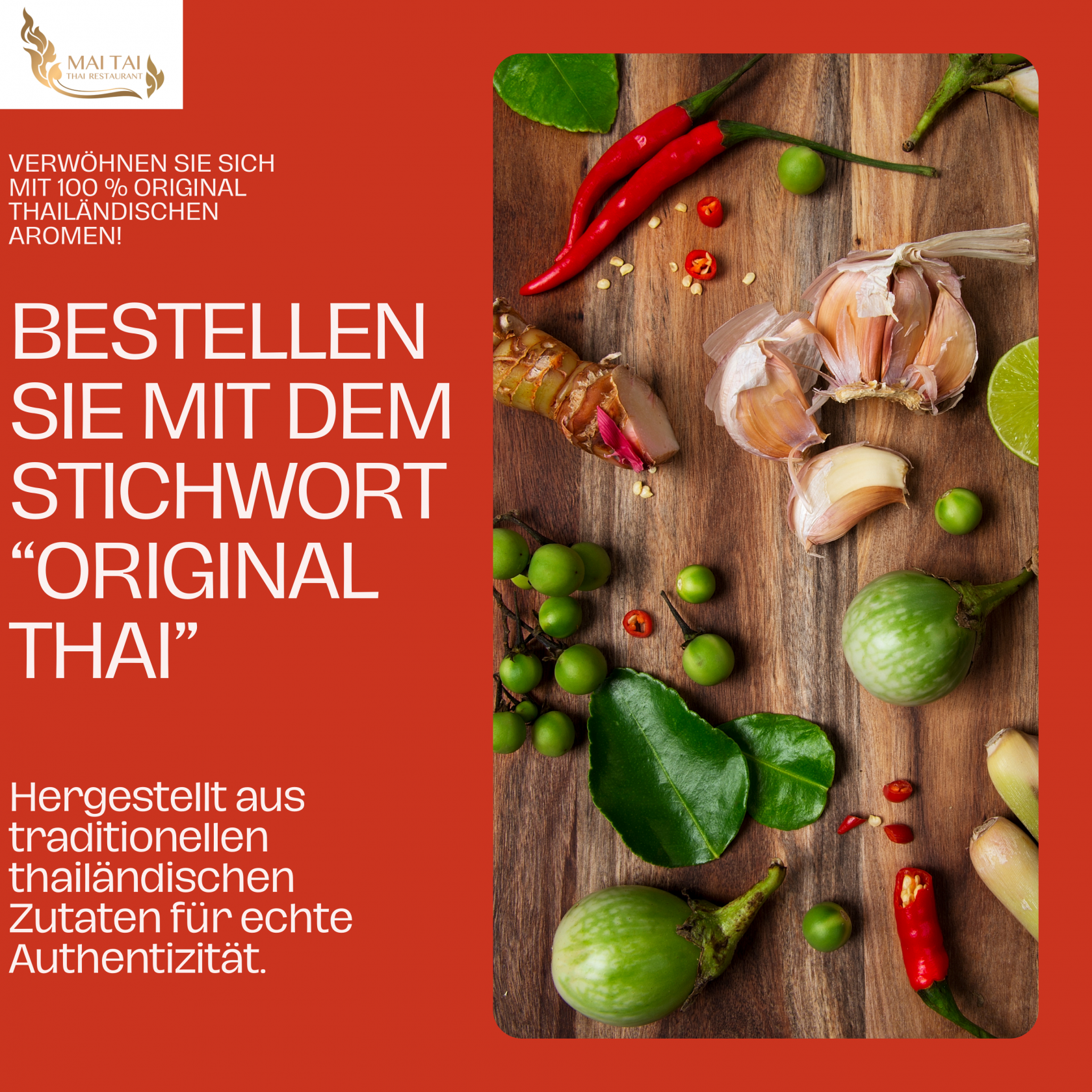 Bestellung mit dem Stichwort “Original Thai